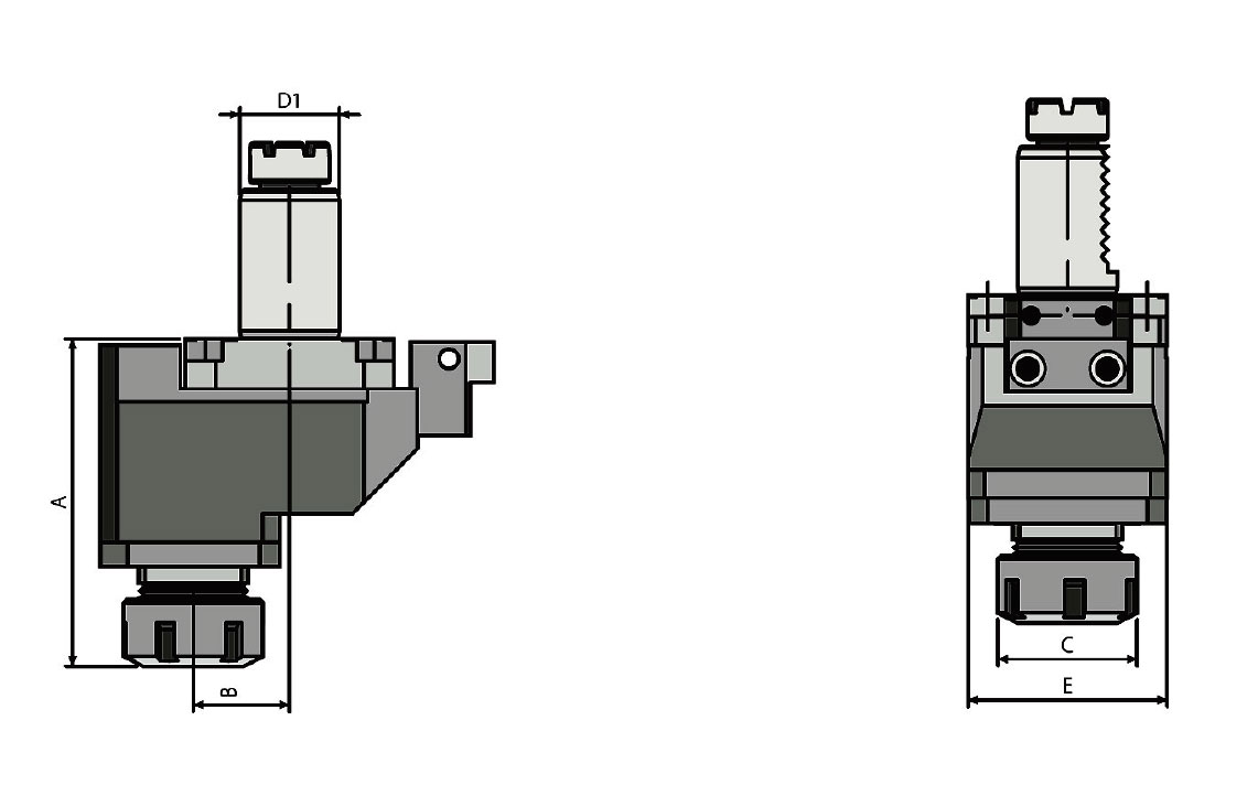 Axial Drilling And Milling Heads Offset